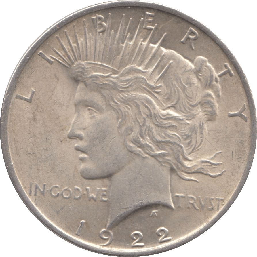 1922 SILVER PEACE DOLLAR PHILADELPHIA MINT - SILVER WORLD COINS - Cambridgeshire Coins