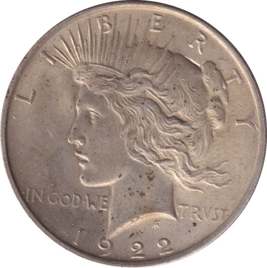 1922 SILVER PEACE DOLLAR PHILADELPHIA MINT - SILVER WORLD COINS - Cambridgeshire Coins