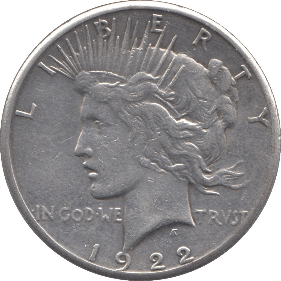 1922 SILVER PEACE DOLLAR SAN FRANCISCO MINT - SILVER WORLD COINS - Cambridgeshire Coins