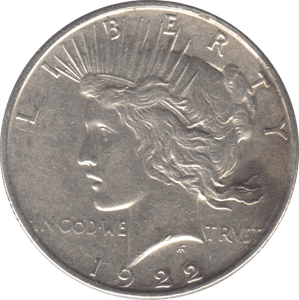 1922 SILVER PEACE DOLLAR USA DENVER MINT - SILVER WORLD COINS - Cambridgeshire Coins
