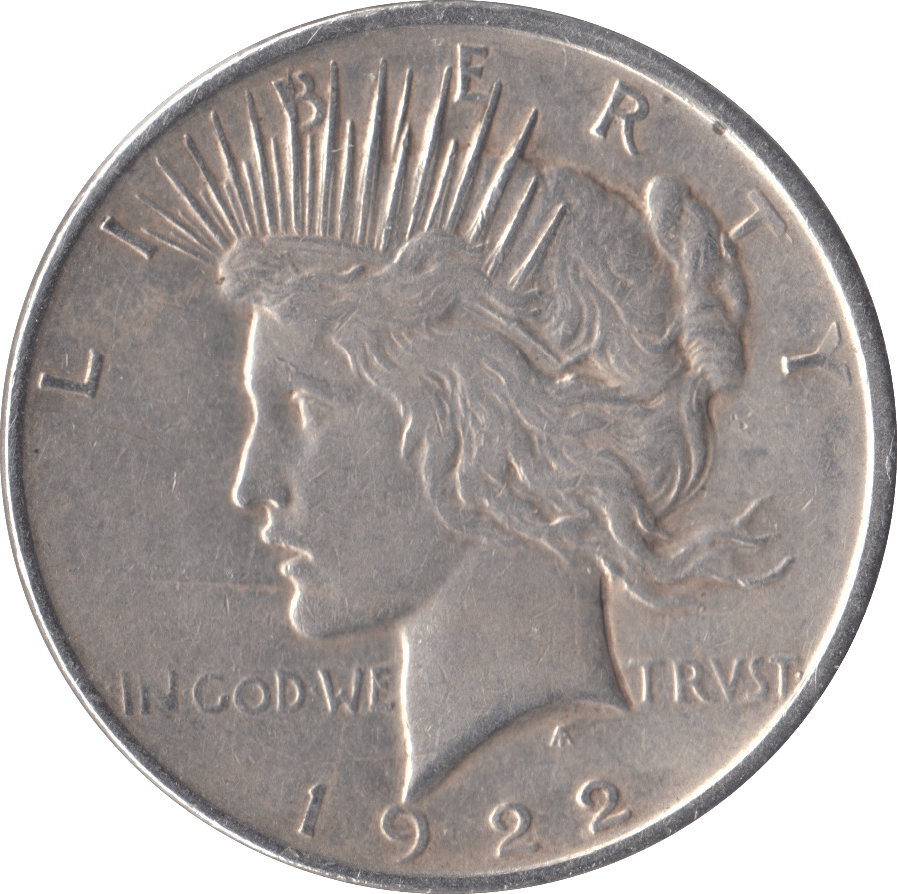 1922 SILVER PEACE DOLLAR USA DENVER MINT - SILVER WORLD COINS - Cambridgeshire Coins