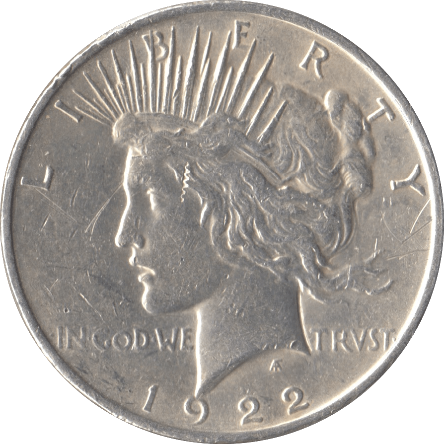 1922 SILVER PEACE DOLLAR USA PHILADELPHIA MINT - SILVER WORLD COINS - Cambridgeshire Coins