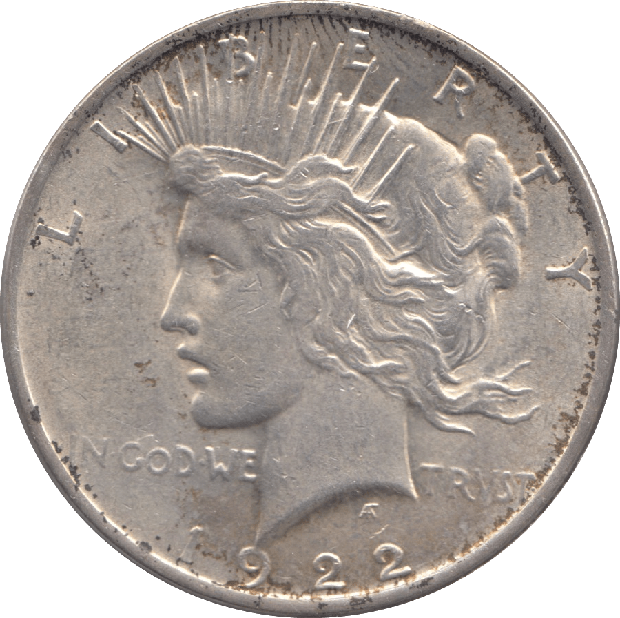 1922 SILVER PEACE DOLLAR USA PHILADELPHIA MINT - SILVER WORLD COINS - Cambridgeshire Coins