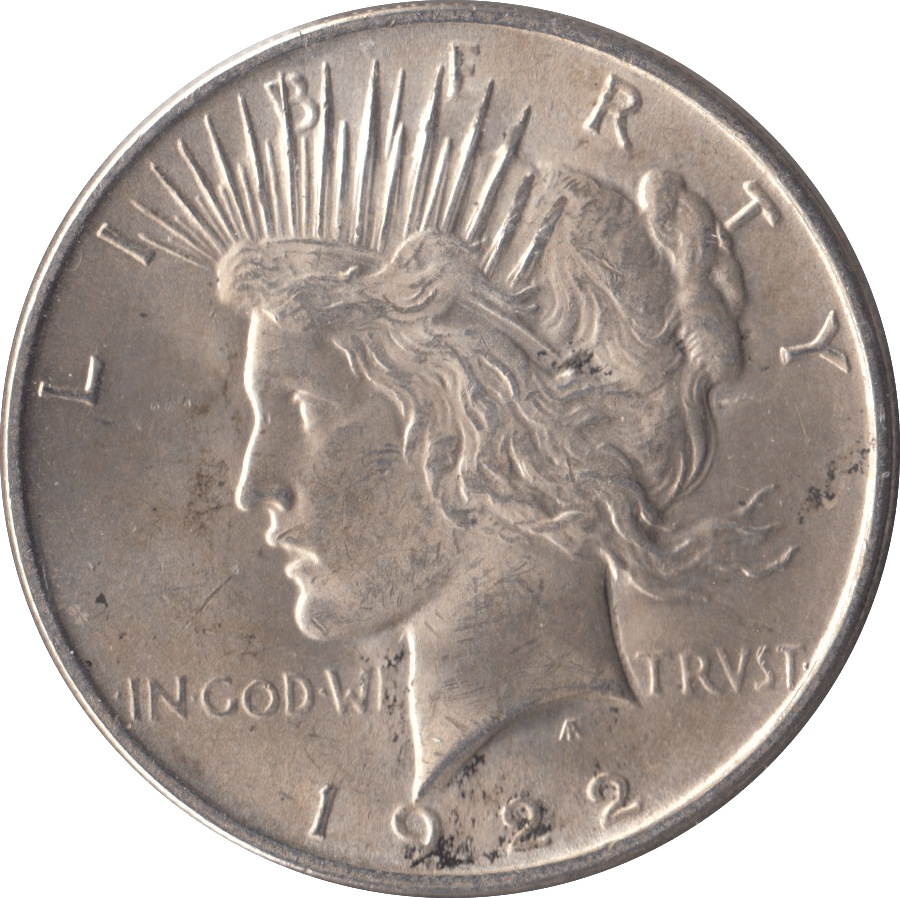 1922 SILVER PEACE DOLLAR USA PHILADELPHIA MINT - SILVER WORLD COINS - Cambridgeshire Coins