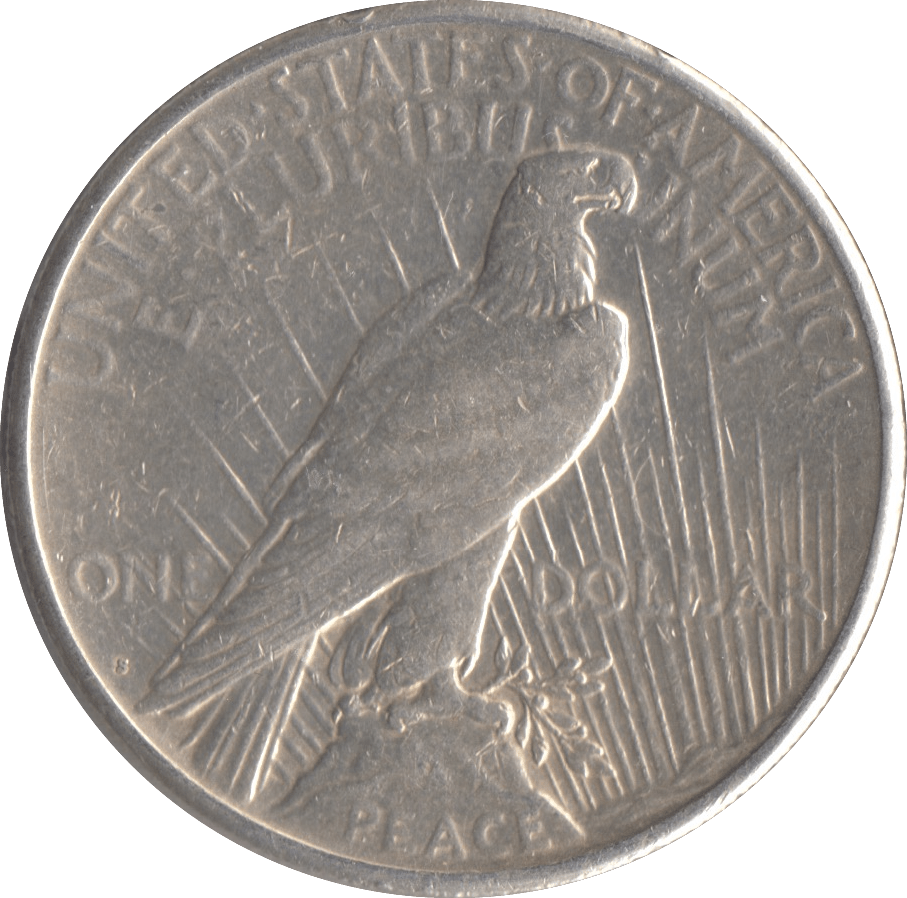 1922 SILVER PEACE DOLLAR USA SAN FRANCISCO MINT - SILVER WORLD COINS - Cambridgeshire Coins