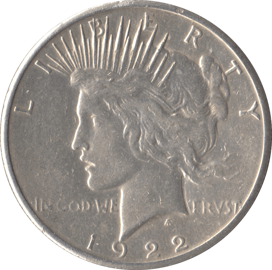 1922 SILVER PEACE DOLLAR USA SAN FRANCISCO MINT - SILVER WORLD COINS - Cambridgeshire Coins