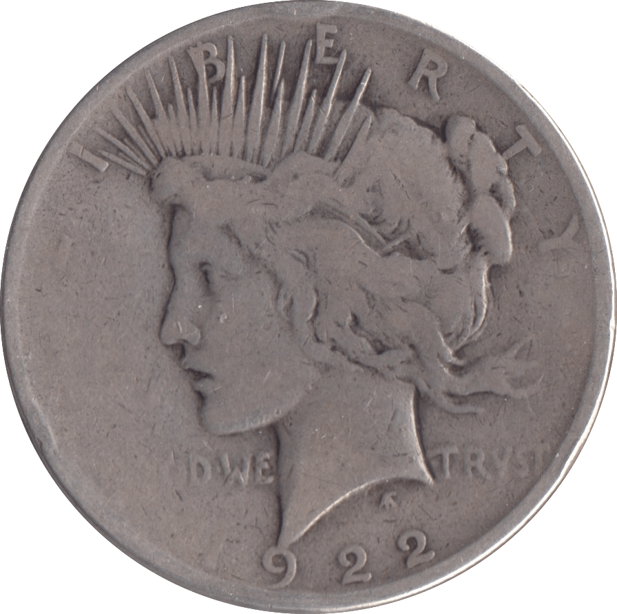 1922 SILVER PEACE DOLLAR USA SAN FRANCISCO MINT - SILVER WORLD COINS - Cambridgeshire Coins
