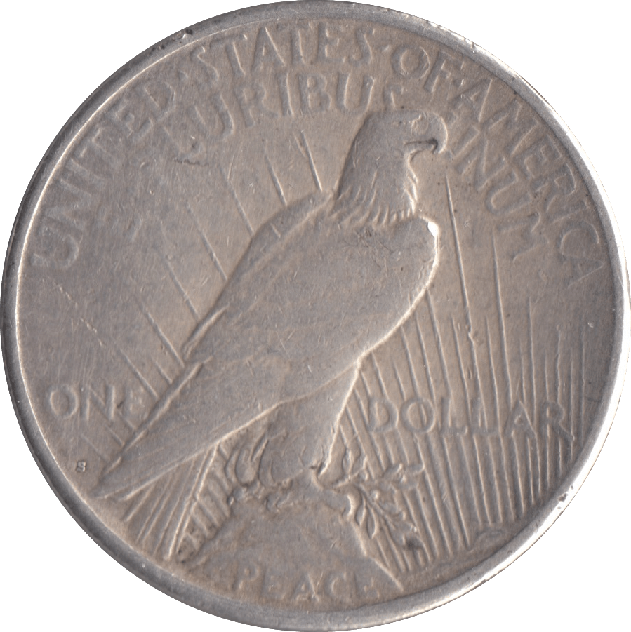 1922 SILVER PEACE DOLLAR USA SAN FRANCISCO MINT - SILVER WORLD COINS - Cambridgeshire Coins