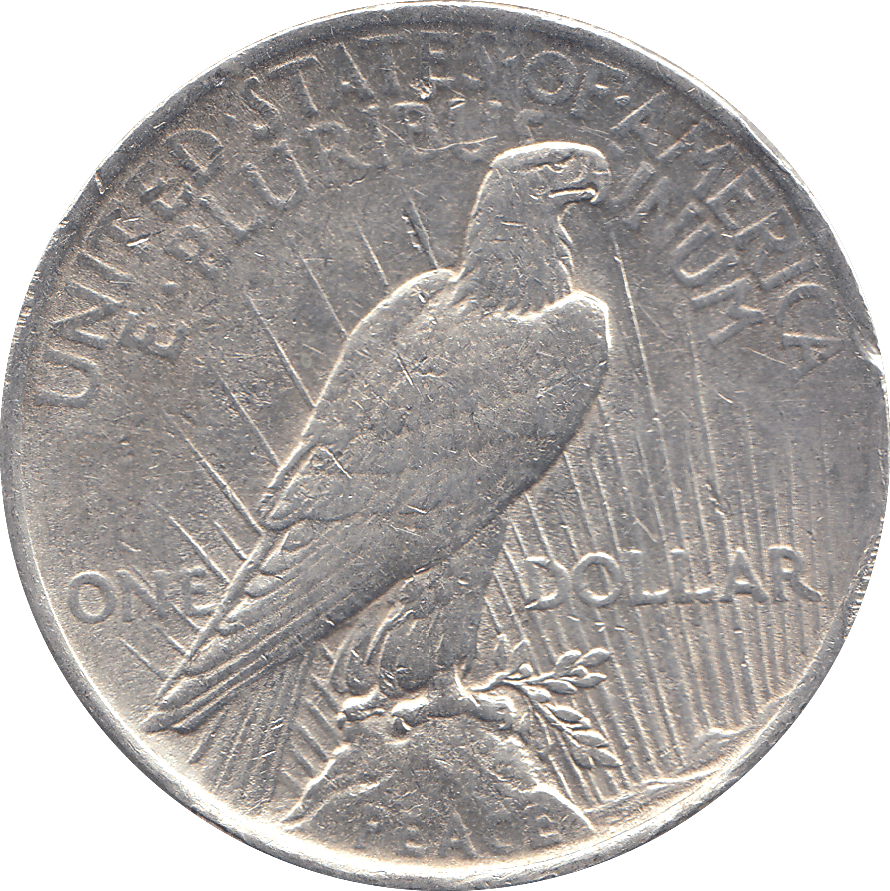 1922 SILVER PEACE DOLLAR USA - SILVER WORLD COINS - Cambridgeshire Coins