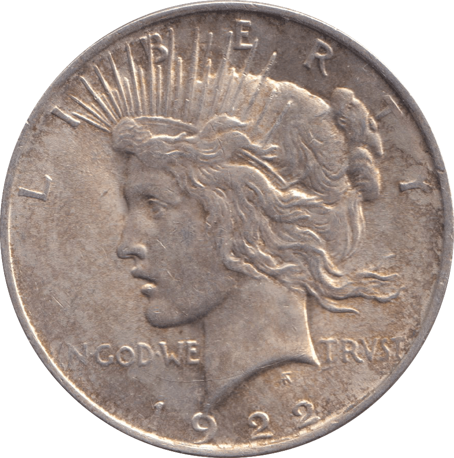 1922 SILVER PEACE DOLLAR USA - SILVER WORLD COINS - Cambridgeshire Coins