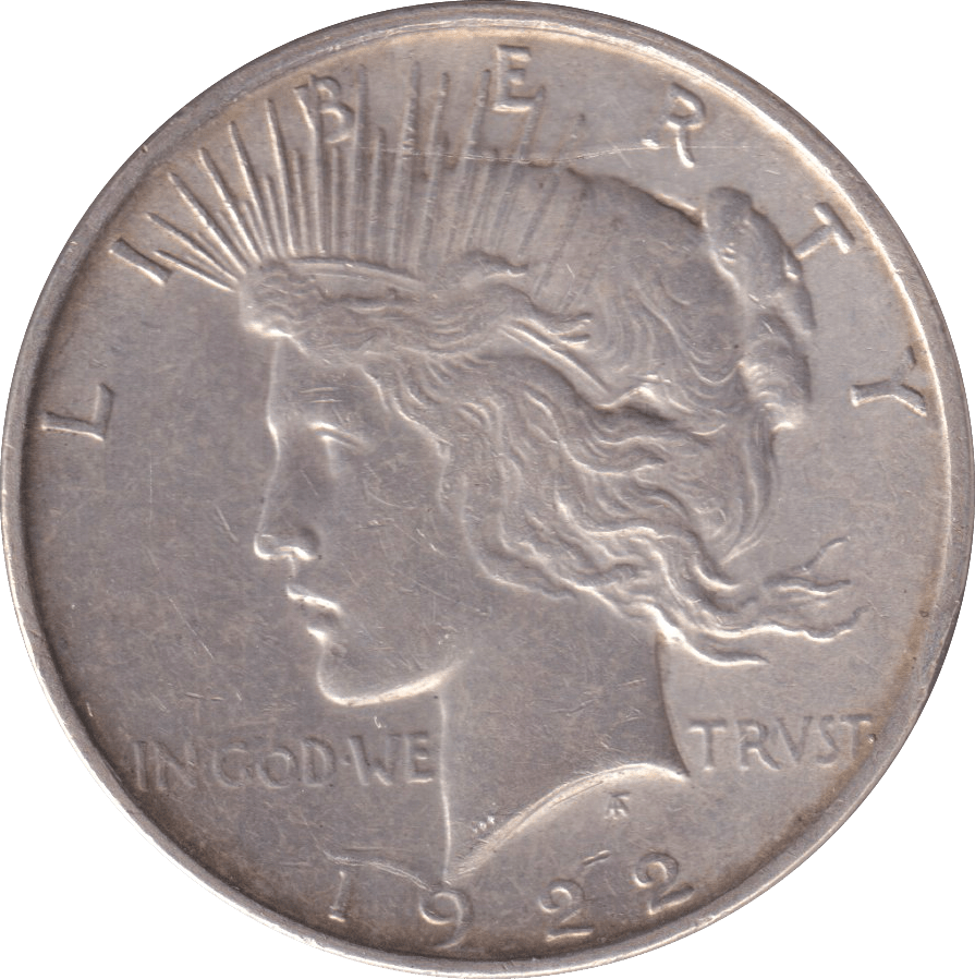 1922 SILVER PEACE DOLLAR USA - SILVER WORLD COINS - Cambridgeshire Coins
