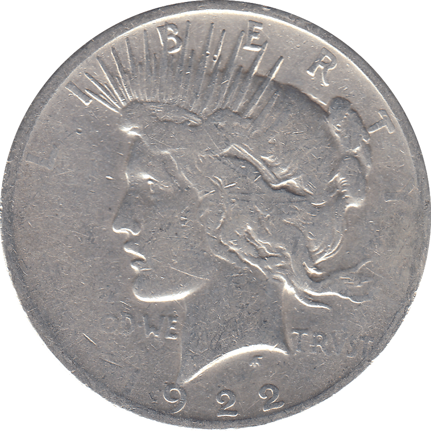 1922 SILVER PEACE DOLLAR USA Cambridgeshire Coins