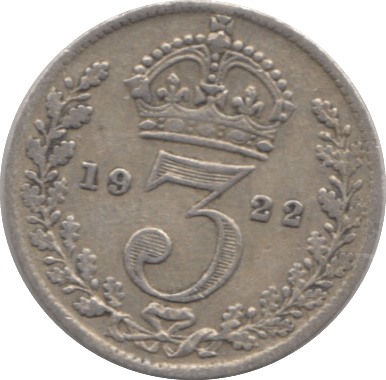 1922 SILVER THREEPENCE ( VF ) - Threepence - Cambridgeshire Coins