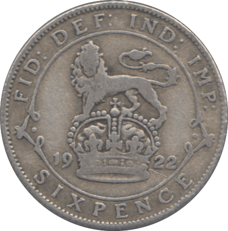 1922 SIXPENCE ( FINE ) - SIXPENCE - Cambridgeshire Coins