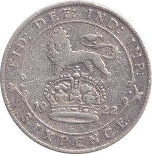 1922 SIXPENCE ( FINE ) - SIXPENCE - Cambridgeshire Coins