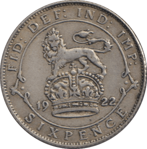 1922 SIXPENCE ( FINE ) - SIXPENCE - Cambridgeshire Coins
