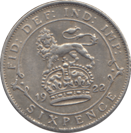 1922 SIXPENCE ( GVF ) - SIXPENCE - Cambridgeshire Coins