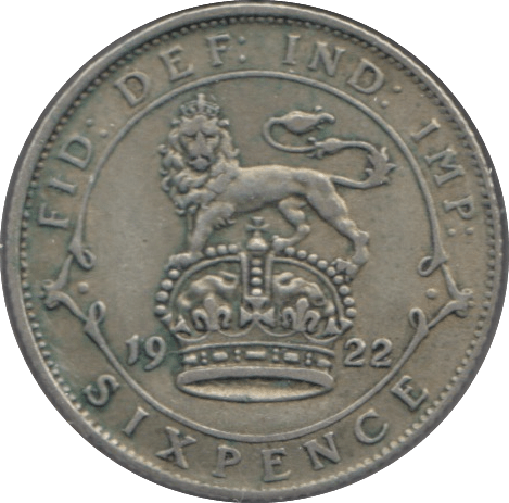 1922 SIXPENCE ( GVF ) - Sixpence - Cambridgeshire Coins