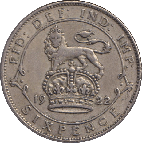 1922 SIXPENCE ( GVF ) - SIXPENCE - Cambridgeshire Coins