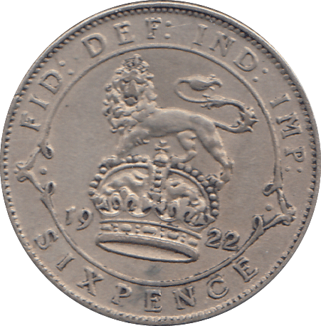 1922 SIXPENCE ( VF ) - SIXPENCE - Cambridgeshire Coins