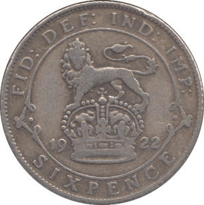 1922 SIXPENCE ( VF ) - Sixpence - Cambridgeshire Coins