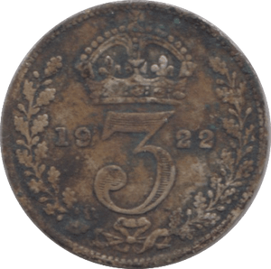 1922 THREEPENCE ( NF ) - THREEPENCE - Cambridgeshire Coins
