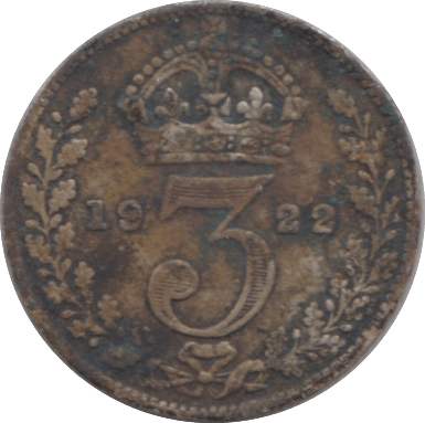 1922 THREEPENCE ( NF ) - THREEPENCE - Cambridgeshire Coins