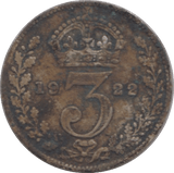 1922 THREEPENCE ( NF ) - THREEPENCE - Cambridgeshire Coins
