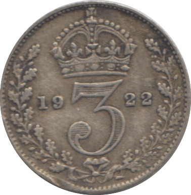 1922 THREEPENCE ( VF ) - THREEPENCE - Cambridgeshire Coins