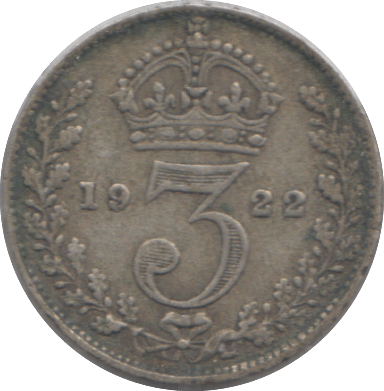 1922 THREEPENCE ( VF ) - THREEPENCE - Cambridgeshire Coins