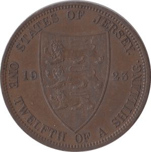 1923 1/12 SHILLING JERSEY - SILVER WORLD COINS - Cambridgeshire Coins