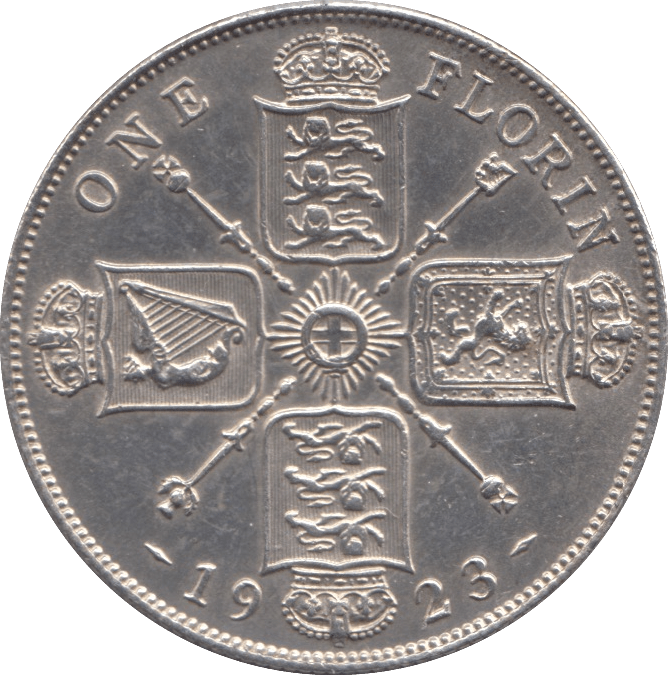 1923 FLORIN ( EF ) - FLORIN - Cambridgeshire Coins