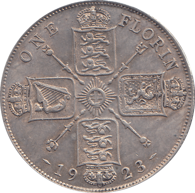 1923 FLORIN ( EF ) - FLORIN - Cambridgeshire Coins