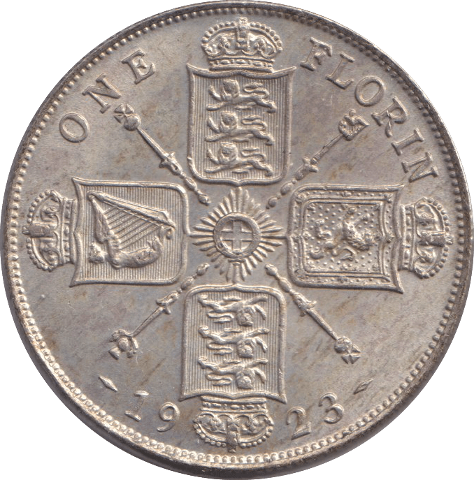 1923 FLORIN ( EF ) - FLORIN - Cambridgeshire Coins