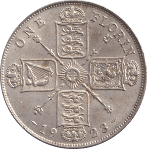 1923 ONE FLORIN ( EF ) - WORLD COINS - Cambridgeshire Coins