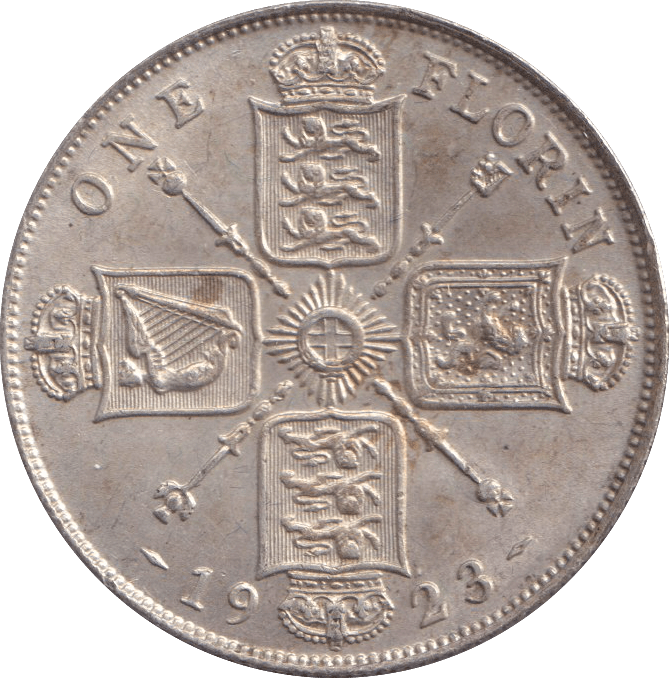 1923 ONE FLORIN ( EF ) - WORLD COINS - Cambridgeshire Coins