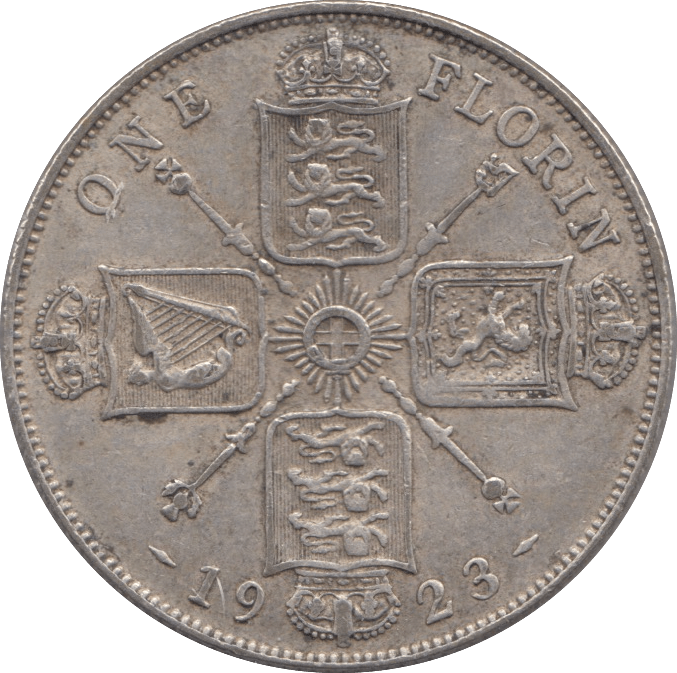 1923 ONE FLORIN ( GVF ) - PENNY - Cambridgeshire Coins