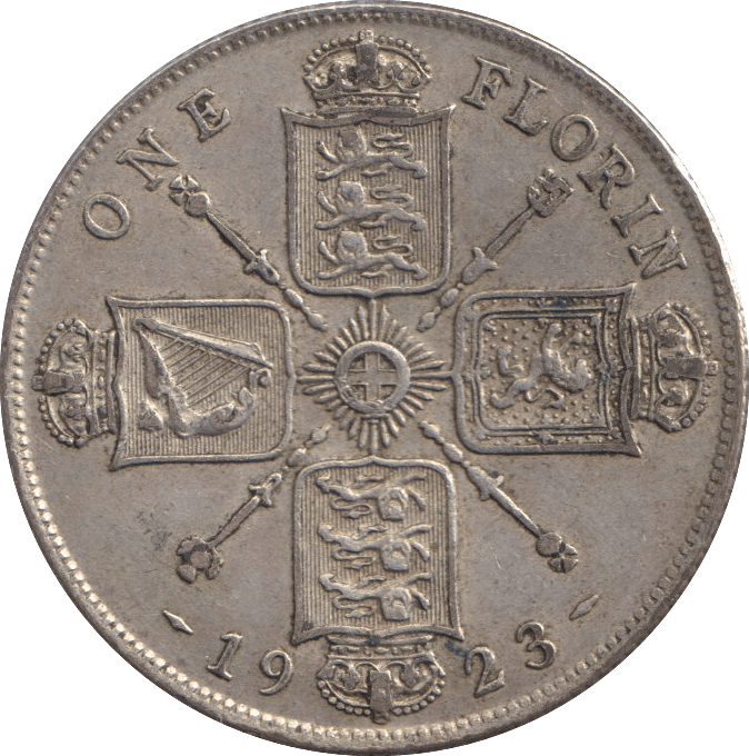 1923 ONE FLORIN ( VF ) - FLORIN - Cambridgeshire Coins