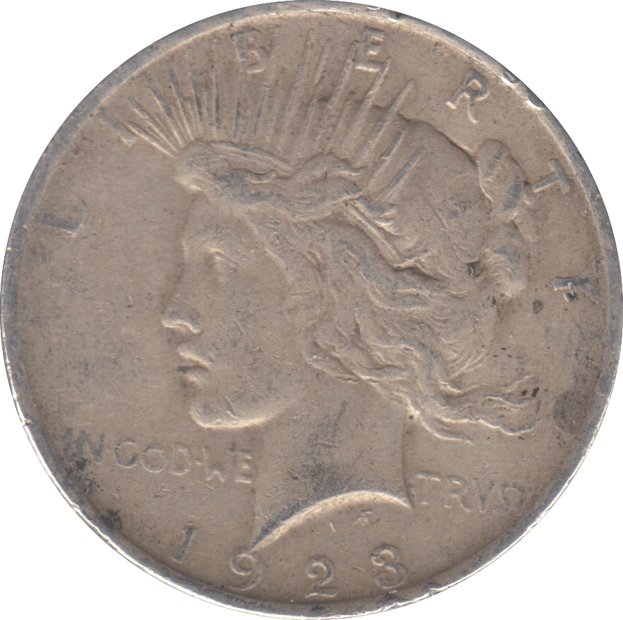 1923 PEACE DOLLAR USA - WORLD COINS - Cambridgeshire Coins