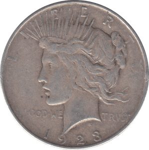 1923 PEACE DOLLAR USA - WORLD COINS - Cambridgeshire Coins