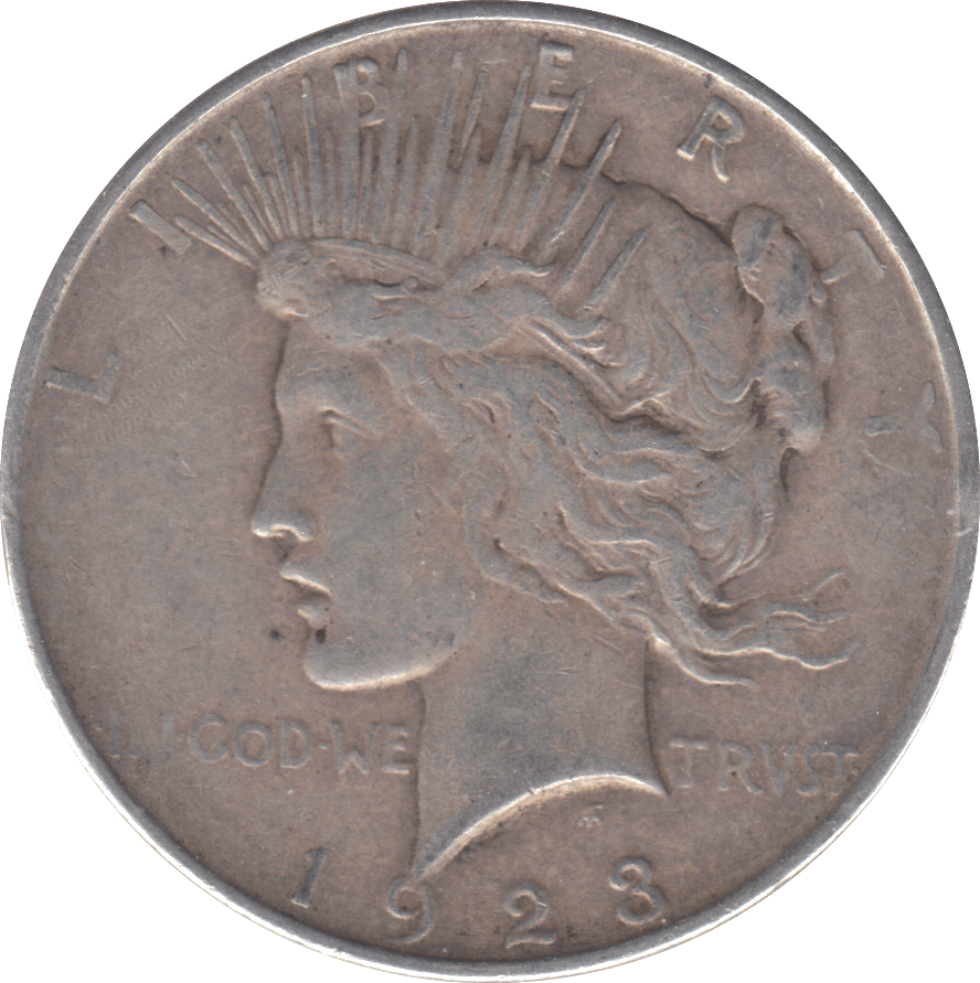 1923 PEACE DOLLAR USA - WORLD COINS - Cambridgeshire Coins