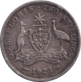 1923 SILVER 2 SHILLINGS AUSTRALIA - SILVER WORLD COINS - Cambridgeshire Coins