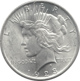 1923 SILVER PEACE DOLLAR PHILADELPHIA MINT - SILVER WORLD COINS - Cambridgeshire Coins