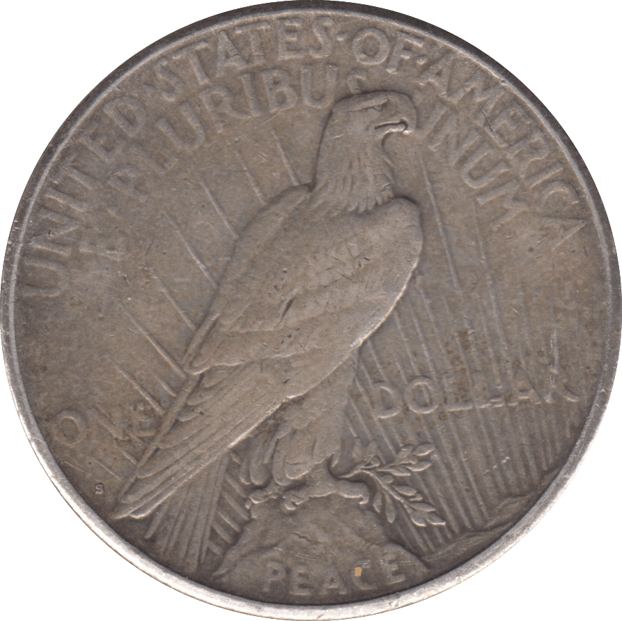 1923 SILVER PEACE DOLLAR SAN FRANCISCO MINT - SILVER WORLD COINS - Cambridgeshire Coins