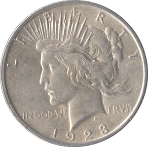 1923 SILVER PEACE DOLLAR USA PHILADELPHIA MINT - SILVER WORLD COINS - Cambridgeshire Coins
