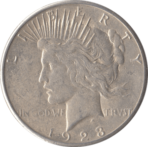 1923 SILVER PEACE DOLLAR USA SAN FRANCISCO MINT - SILVER WORLD COINS - Cambridgeshire Coins