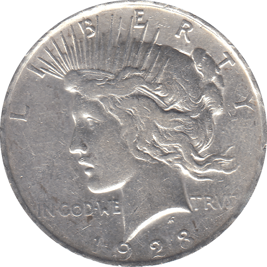 1923 SILVER PEACE DOLLAR USA - SILVER WORLD COINS - Cambridgeshire Coins