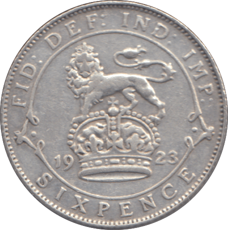1923 SIXPENCE ( GVF ) - SIXPENCE - Cambridgeshire Coins