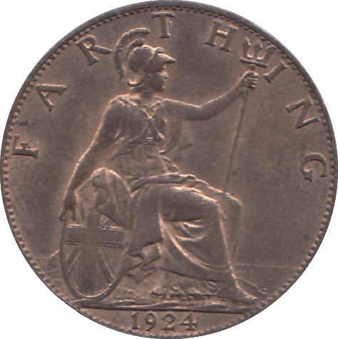 1924 FARTHING ( AUNC ) - FARTHING - Cambridgeshire Coins