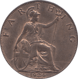 1924 FARTHING ( AUNC ) - FARTHING - Cambridgeshire Coins